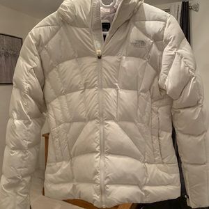 White NorthFace Down Coat